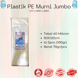 [PACK] Plastik PE Murni Jumbo Cap Lumba Lumba | Anti Sobek Bocor Air | Karung Bening Plastik Laundry Besar
