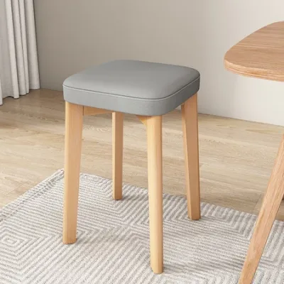 BMZAR ghế gỗ ĐônTròn chắc chắn Thiết Kế Nệm Ngồi Da PU Mềm Mại Thích hợp với ghế ăn và ghế văn phòng
