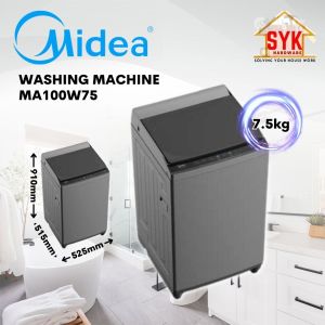 SYK Midea Top Load Washing Machine MA100W 7.5kg 8.5kg 9.5kg Fully Auto Washing Machine Mesin Basuh Auto Automatik