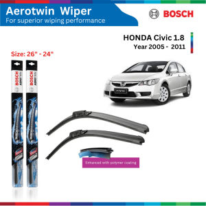 Bộ gạt mưa BOSCH AeroTwin 26 & 24 inch Honda Civic 1.8 đời xe 2005 đến 2011 bộ gạt nước Civic
