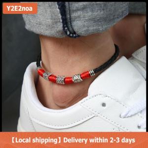 【Local shipping】 Handmade Mens Womens Rope Anklet Ankle Bracelet Barefoot Sandal Beach Jewelry