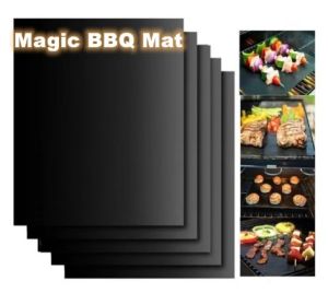 BBQ Grill Mat Baking Tools Cooking Grilling Sheet Heat Resistance Easily Cleaned Kitchen Tools Outdoor Pad Reusable PTFE