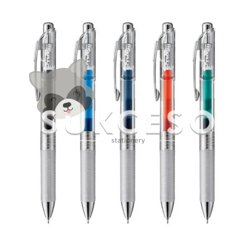 Pentel Pulpen Energel Infree 0,5mm Clear Retractable Fast Dry Pena