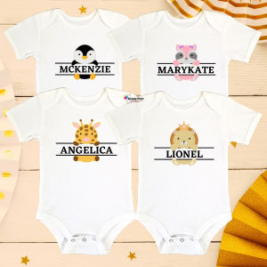 Personalized Name Customized for Baby Boy Baby Girl 0-12 months Cotton Infant Bodysuit Baby Onesies PH