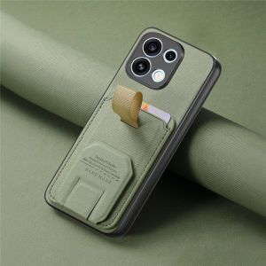 Case For OPPO Reno 16 15 14 Pro 16F 16FS 4G 5G 2026 Luxury Leather Phone Cover Casing Buckle Card Slot Wallet Ring Stand Holder Shockproof Bumper Soft TPU Edge