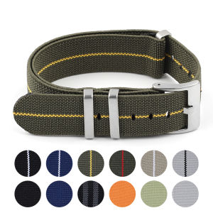 Dây đeo đồng hồ nylon cao cấp 18mm 20mm 22mm Màu đen Xanh lá cây Kaki xám Dây đeo đồng hồ đàn hồi Vòng đeo tay thay thế cho nam giới2026