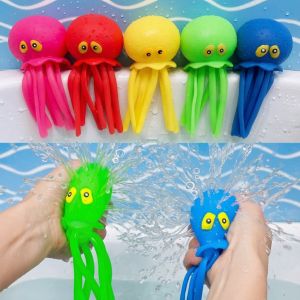 Soft Safe Baby Bath Toys Sponge Water Absorbing Octopus Squeezing Stress Relief Summer Swimming Water Play Bath Toy for Kids