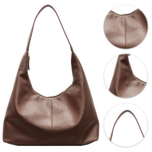 Fashionable Womens Cross Body Bag with Zipper PU Leather Material Large Hobo Shoulder Bag for Travel