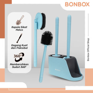 Sikat Pembersih Toilet Kamar Mandi 2 IN 1 Toilet Brush Sikat Pembersih Kamar Mandi Set Sikat Toilet Sikat Kamar Mandi Pembersih dengan Dudukan Set Kuas Pembersih dengan Pegangan PP Panjang BCT3502