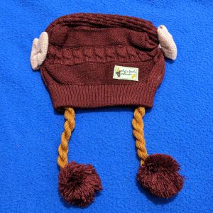 Topi Kupluk Anak Bayi Kepang Pita Bordir Nama