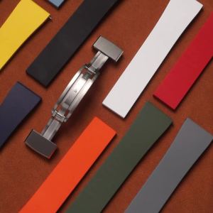 Cut to Size Fluororubber Watch Band Fashion Quick Release Flat-end Universal CTS FKM Rubber Watch Strap 18mm 19mm 20mm 21mm 22mm2026