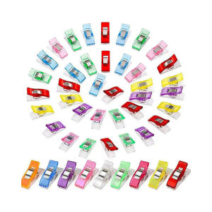 50Pcs Colorful Sewing Clips Plastic Binding Clips Crocheting Knitting Safety Clothing Clips