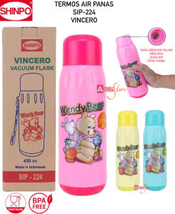 (BISA COD) PROMO SHINPO Vincero SIP-224 Tumbler Termos Air Panas & Dingin 450 ML Thermos Vacuum Flask With Super Seal