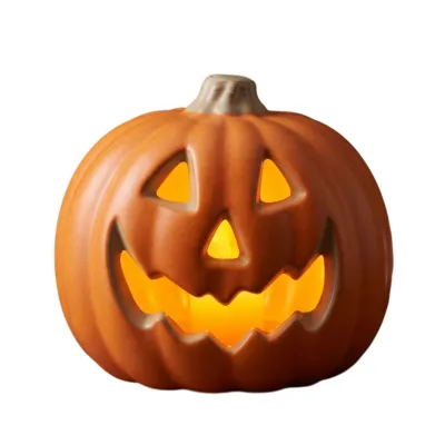 venicenight Durable Pumpkin Lantern Halloween Pumpkin Lantern Halloween Led Pumpkin Lantern Glowing Scary Face Plastic Pumpkin Lamp Battery Operated Table Decor for Home Party Halloween Festival for Asia