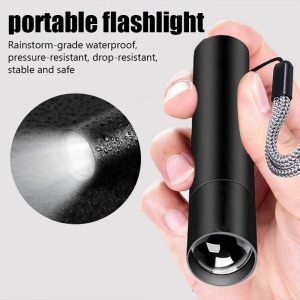 LED Mini Rechargeable Flashlight Portable Torch Outdoors Waterproof USB Tactical Hiking Camping Light