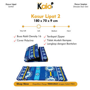 Kasur Busa Lipat 2 Tekuk Tebal 9 Uk 180x70 cm / Matras Lipat Busa Rakit