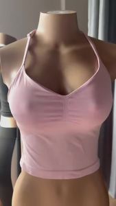 2026 Hot Sale [ Shipped from China ]DF Quick-dry high-waisted yoga fitness sports peach butt-lifting yoga pants pink suspender pants set B3