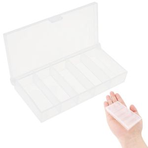 NEXTYOO Trong suốt Hộp đựng dụng cụ câu cá Nhựa Mini Hộp đựng mồi câu cá và móc nối Kho chứa mồi câu 5 Lưới Hộp đựng hạt câu cá và phụ kiện nối Câu cá