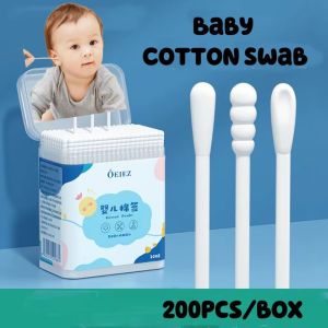 200pcs Double-headed Baby Cotton Bud Swabs: Nose & Ear Cleaning Accessories