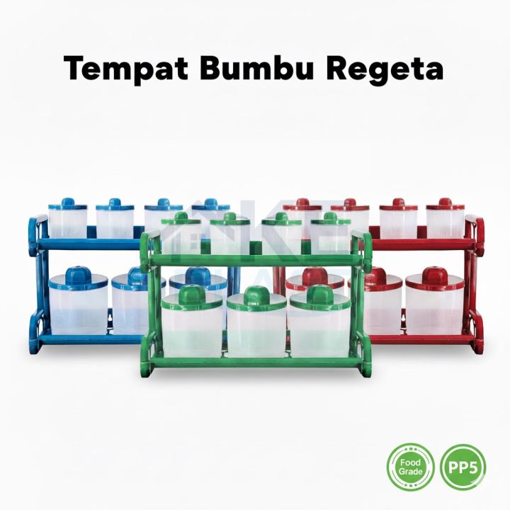 Tempat Bumbu 2 Susun / Rak Tempat Bumbu/ Wadah Tempat Bumbu / Rak Bumbu Dapur / Toples Bumbu Dapur