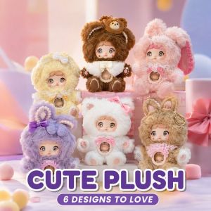 Plush Doll Blind Box Cute Sweet Heart Birthday Gift Collectible Figure Keychain Desktop Decor