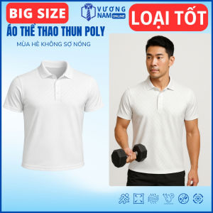 Áo thể thao nam BIG SIZE 50-140KG POLO cổ chất liệu POLY dày 4 chiều vân chìm LOẠI TỐT VNO155