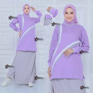 Setelan baju olahraga tunik wanita muslimah ROK CELANA (Rocela) / Setelan baju senam wanita muslimah