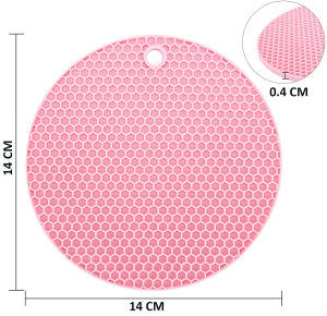 【Utility】Colorful Placemats Silicone Anti-slip Kitchen Table Mat  Heat Resistant Silicone Mat  Drink Cup Coasters  Home Pot Pad Dish Mat Pot Hold