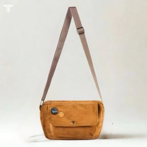 Tas Selempang Nova - Mini Slingbag Uniseks Tas Pria Wanita Corduroy Polos Tapax I FREE 2 BROSS