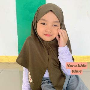 Bergo Nura Kids Hijab Instan Anak Bahan Jersey