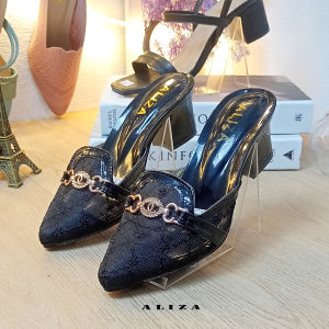 sandal heels wanita hak 5 cm jala import aliza shoes