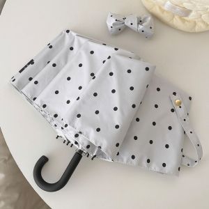 COMEMECO Nhẹ Ô gấp chấm bi Bãi biển Nhỏ gọn dễ mang theo Ô che nắng mưa Chất lượng cao Bảo vệ khỏi tia cực tím Ô dù du lịch ngoài trời Sử dụng hàng ngày