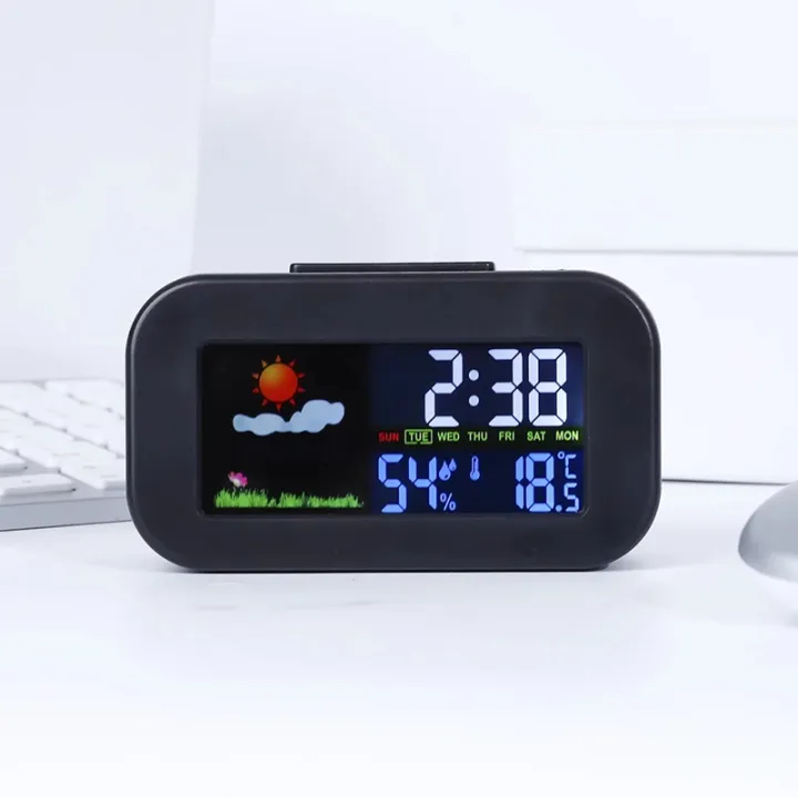 Retail%20<br><br>Weather%20Station%20Clock%20with%20Color%20Display%20Temp&amp;Humidity%20Monitor%20Backlit%20for%20Kids%20Teens%20Students%20-%20Bedroom%20Dorm%20Desk%20-%20Image%203