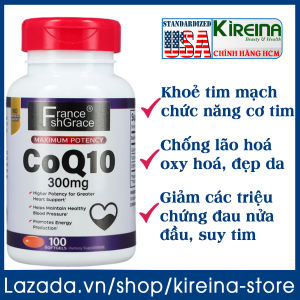 Viên uống CoQ10 sức khoẻ tim mạch chống oxy hoá đẹp da 300 mg 100 viên