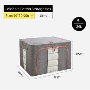 Homy Wardrobe Organizer Clothes Storage Box 24L/66L /100L Foldable Linen Oxford Home Wardrobe Organizer For Clothes Toys Books