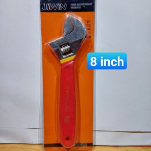 Mỏ lết bọc cao su  8 inch -200mm/ 10 inch -250mm /12inch 300mm LIWIN là dụng cụ thông dụng chuyên dùng để mở bu lông và đai ốc nó khác với cờ lê là có thể điều chỉnh được kích thước ngàm kẹp theo từng bu lông đai ốc khác nhau.