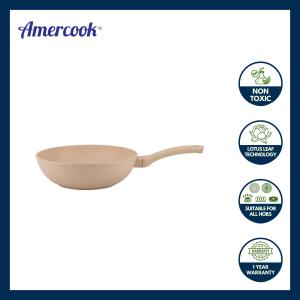 Amercook Luna 28cm Stone-Coated Non-Stick Wok – Induction Ready PFOA-Free All-Stove Compatible