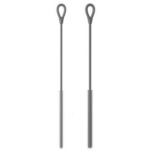 2pcs Kích thước gấp đôi 6mm + 9mm bình cho bé Bộ cọ với tay nắm mở rộng và uốn cong lõi thép silicon rơm bàn chải