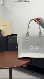 Ultra Thin Mesh Shoulder Tote Bag Square Large Frame Design Simple Letter Print Washable Fabric Casual Travel Gym Shopping Bag