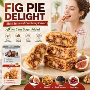 Fig Pie Black Sesame Cranberry Natural Baked Pastry Nutritious Snack Delicious Treat Traditional Fig Dessert Healthy Fig Pie
