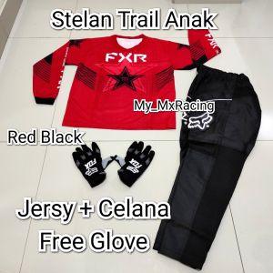 PROMO STELAN ANAK Jerseyset TRAIL CROSS- Jersey set Trail ANAK 4 SAMPAI 12 TAHUN- BISA BAYAR DI TEMPAT Jersey & Celana Motocross - Jersey Trabas F011- Jersey Stelan MX Cross - Satu Set Jersey & Celana FREE GLOVES - Jersey PREMIUM - Celana Cordura