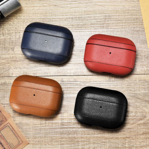 ICARER Apple Airpods Pro Case Nappa Leather Classic Style Bluetooth Wireless Earphone Cover for Airpods 3 Case Protective Bag Cover Shell
