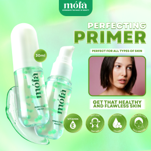 [ PORELESS MAKEUP PRIMER ] Mofa Perfect Primer Serum with Vitamin E and Collagen Beads Poreless Blur Long Lasting For All Types Of Skin Moisturizes Balances Coats Skin Smoothens Fine Makeup Primer Serum Face primer Mofa Cosmetics by Greenika