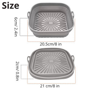 8 inch  Silicone Square Cake Pan Silicone Baking Pans  Non-Stick Heat Resistant Air Fryer Liner for Cakes Brownies Cheesecakes Pie Bread for Oven Air Fryer