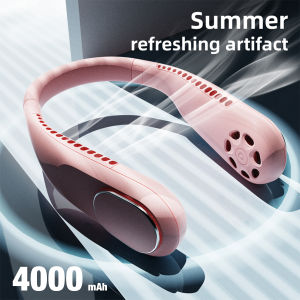 พัดลมพกพาติดคอพัดลมขนาดเล็กแบบชาร์จไฟได้สำหรับการเดินทางและกีฬา พัดลมพกพาชาตไฟ  พัดลมพกพา พัดลมพกพามินิ พัดลม Usb #F60