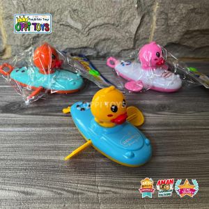 Mainan Mandi Anak Kapal Perahu Bebek - Mainan Mandi Bebek Dayung Yi 26 - Perahu Duck Rowing Boat
