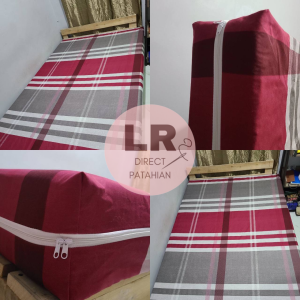 FOAM COVER WITH LONG ZIPPER - CANADIAN COTTON! (RANDOM DESIGN/COLOR!) (MAKAPAL TELA)