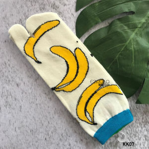 Nina Kaos Kaki Jempol Motif Buah PisangHidden Socks Ankle Banana Warna Random Termurah