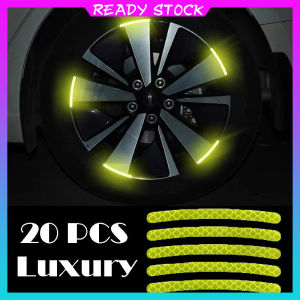 20pcs Car Wheel Hub Luminous Stickers Reflective Sticker for GMC Savana Graphyte Yukon Envoy Granite Hummer Terrain Jimmy Acadia