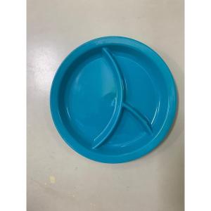 12 Pcs Candy Color Plastic Divider Plate/ Party Plate/ 3 Division Compartment Divided Colorful Serving Plate/Diet Plate/Plato